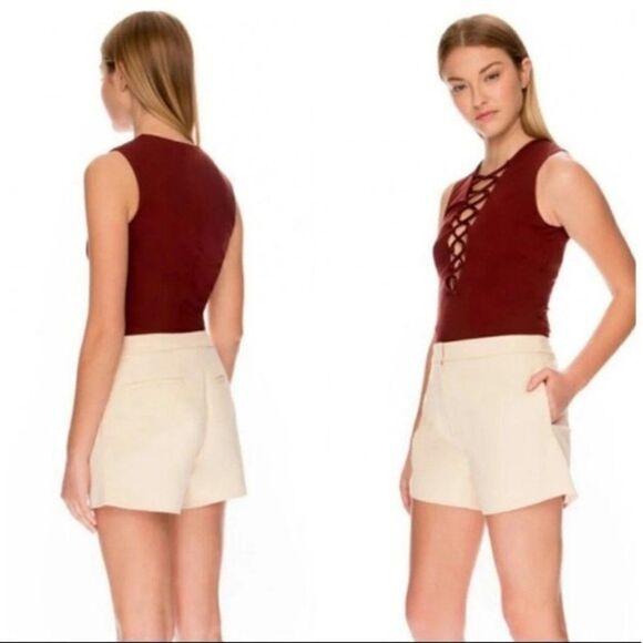 Keepsake Shorts Peach  High Waisted Dress Shorts - Picture 1 of 11